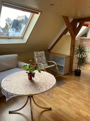 Ein Sitzbereich in der Unterkunft Helles und charmantes Loft mit herrlichem Blick