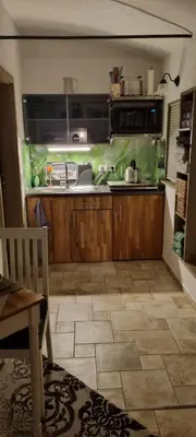 Küche/Küchenzeile in der Unterkunft Monteur-Ferienwohnung OT Naundorf