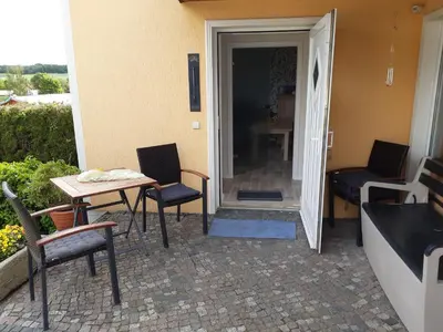 Ein Balkon oder eine Terrasse in der Unterkunft NEU Apartment Hanka