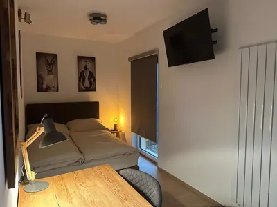 TV/Unterhaltungsangebot in der Unterkunft Chalet Ferienhaus Dresden