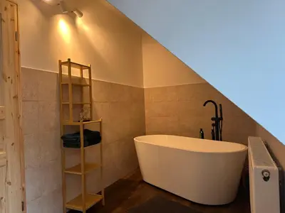 Ein Badezimmer in der Unterkunft Chalet Ferienhaus Dresden