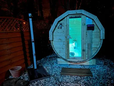 Ein Badezimmer in der Unterkunft Chalet Ferienhaus Dresden