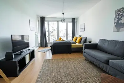 Ein Sitzbereich in der Unterkunft FullHouse - Chemnitz - HS46 - 3 Bedrooms - SmartTV