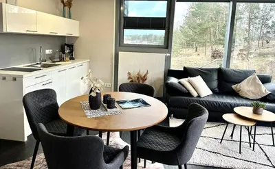 Küche/Küchenzeile in der Unterkunft Appartment Düne 3