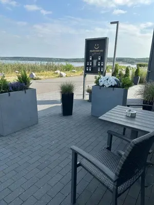 Ein Balkon oder eine Terrasse in der Unterkunft Doppelzimmer im Strandhaus 2