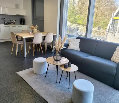 Küche/Küchenzeile in der Unterkunft Appartment Seeblick 5