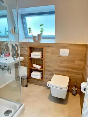 Ein Badezimmer in der Unterkunft Appartment Seeblick 8