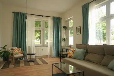 Ein Sitzbereich in der Unterkunft Apartment Edda
