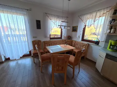 Küche/Küchenzeile in der Unterkunft Ferienwohnung Weber