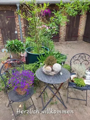 Ein Garten an der Unterkunft NEU! Stilvolle FeWo Finsterwalde