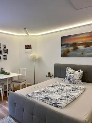 Ein Bett oder Betten in einem Zimmer der Unterkunft Kleinod Dittmannsdorf