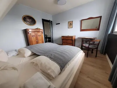 Ein Bett oder Betten in einem Zimmer der Unterkunft Hillehof Ostrau