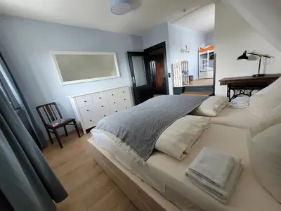 Ein Bett oder Betten in einem Zimmer der Unterkunft Hillehof Ostrau