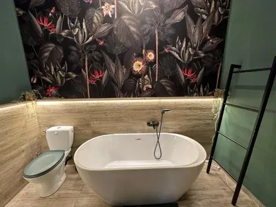 Ein Badezimmer in der Unterkunft Ferienwohnung Hortensie Rittergut Schloss Zehista Gutshaus