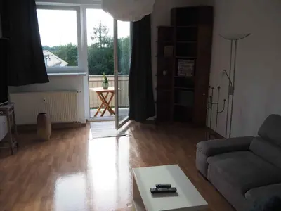 Ein Sitzbereich in der Unterkunft 3-Raum Wohnung in Chemnitz, ideal für Monteure