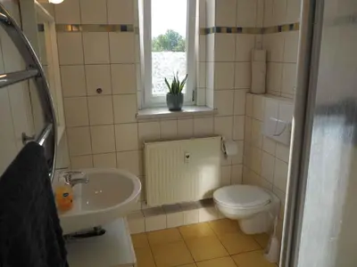 Ein Badezimmer in der Unterkunft 3-Raum Wohnung in Chemnitz, ideal für Monteure