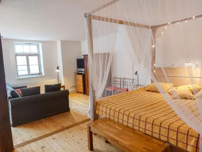 Ein Bett oder Betten in einem Zimmer der Unterkunft Holiday Home Parkblick by Interhome