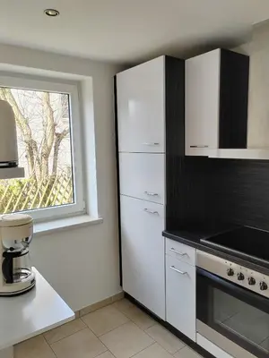 Küche/Küchenzeile in der Unterkunft Ferienwohnung Elbtraum