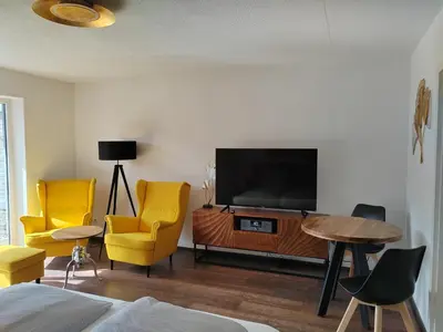 TV/Unterhaltungsangebot in der Unterkunft Ferienwohnung Elbtraum