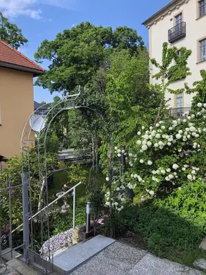 Ein Garten an der Unterkunft Amselgarten