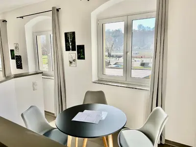 Ein Sitzbereich in der Unterkunft Meißner Elb-Domizil 2