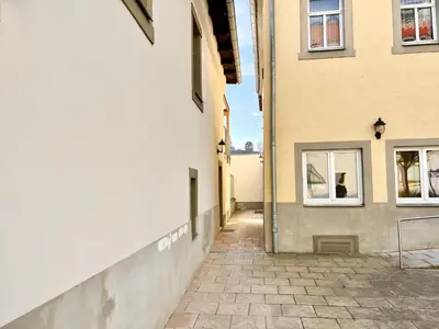 Das Gebäude in dem sich die Ferienwohnung befindet