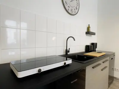 Küche/Küchenzeile in der Unterkunft Studio am Malerweg Altstadt Pirna