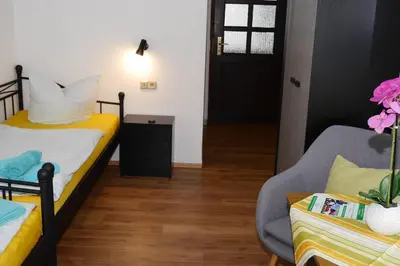 Ein Bett oder Betten in einem Zimmer der Unterkunft Günstige Unterkunft Sächsische Schweiz