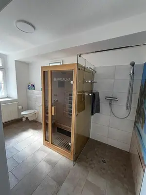 Ein Badezimmer in der Unterkunft Moderne Gästewohnung 
