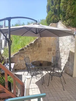 Ein Balkon oder eine Terrasse in der Unterkunft Lilienstein