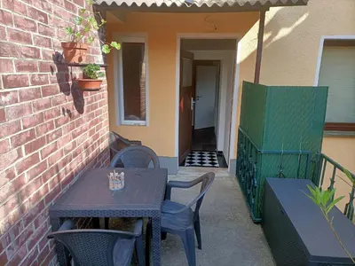 Ein Balkon oder eine Terrasse in der Unterkunft Papststein