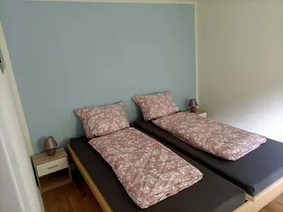 Ein Bett oder Betten in einem Zimmer der Unterkunft Papststein