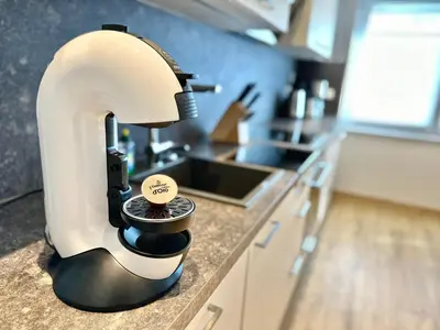 Küche/Küchenzeile in der Unterkunft Luxuriöse Ferienwohnung in Chemnitz - Apartment B28 für 2 plus 2 Gäste