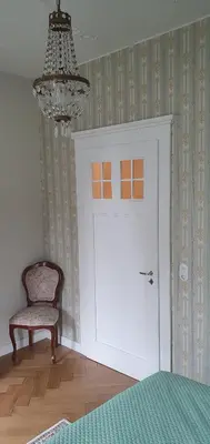 Ein Bett oder Betten in einem Zimmer der Unterkunft Maisonettewohnung in Elbnähe