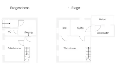 Grundriss der Unterkunft Maisonettewohnung in Elbnähe