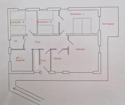 Grundriss der Unterkunft Hauptstraße 58a