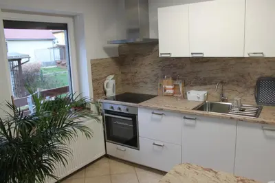 Küche/Küchenzeile in der Unterkunft Hauptstraße 58a