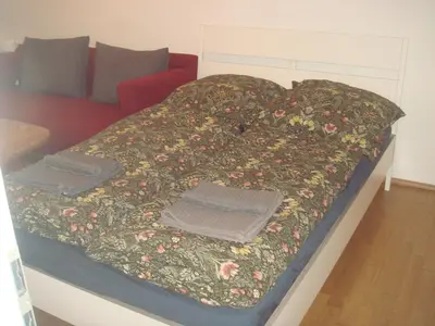 Ein Bett oder Betten in einem Zimmer der Unterkunft Private room apart. near Elbe