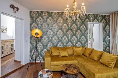 Ein Sitzbereich in der Unterkunft Dresden Bakery Appartement