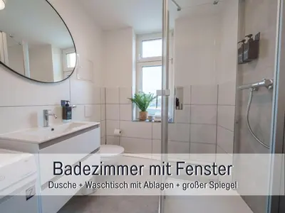 Ein Badezimmer in der Unterkunft Benville BV03 - zentral gelegen - Waschmaschine - WLAN - Smart-TV - S-Bahn 5 min - schnell in Dresden