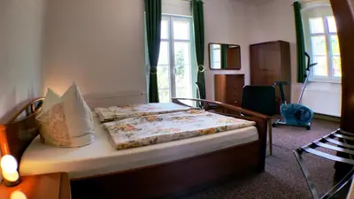 Ein Bett oder Betten in einem Zimmer der Unterkunft Villa Sonnenblick