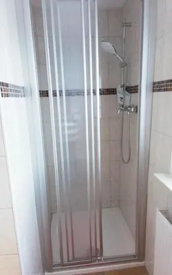 Ein Badezimmer in der Unterkunft Landblick am Hankehübel