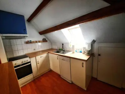Küche/Küchenzeile in der Unterkunft stilvolle Dachgeschoss-Wohnung in Top-Lage