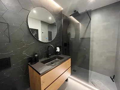 Ein Badezimmer in der Unterkunft Wohnperle*ElbOase*einzigartig*hochwertig*ruhig