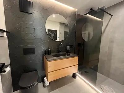 Ein Badezimmer in der Unterkunft Wohnperle*ElbOase*einzigartig*hochwertig*ruhig