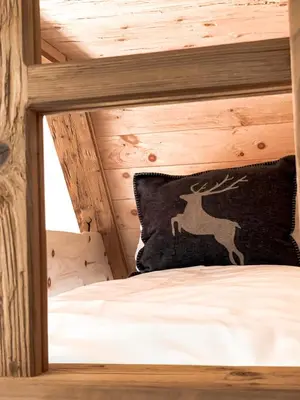 Ein Bett oder Betten in einem Zimmer der Unterkunft Chalet Zugspitze