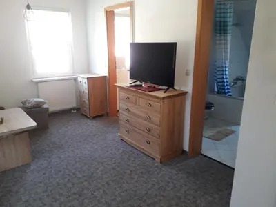 TV/Unterhaltungsangebot in der Unterkunft Ferinwohnung an der Promnitz Radeburg
