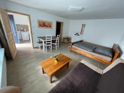 Ein Sitzbereich in der Unterkunft W Diamonds Ranch