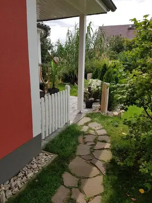 Ein Garten an der Unterkunft NEU! Ferienwohnung Witaj