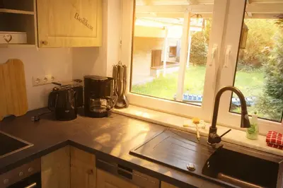 Küche/Küchenzeile in der Unterkunft Stiegenstübchen am Weinberg